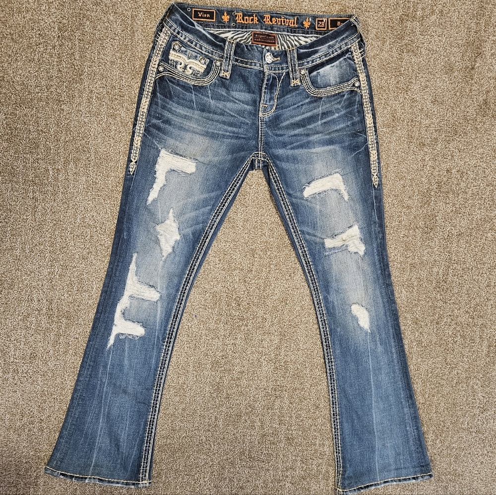 Rock Revival Boot Cut Jeans Size 28